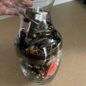 Mystery vintage jewelry jar